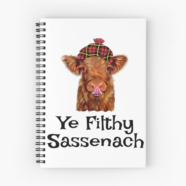 Item preview, Baby Cow Wearing a Tam O'Shanter Saying Ye Filthy Sassenach designed and sold by iPOPit.