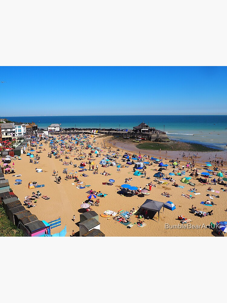 "Broadstairs Beach in the sun" Sticker for Sale by BumbleBearArtUK