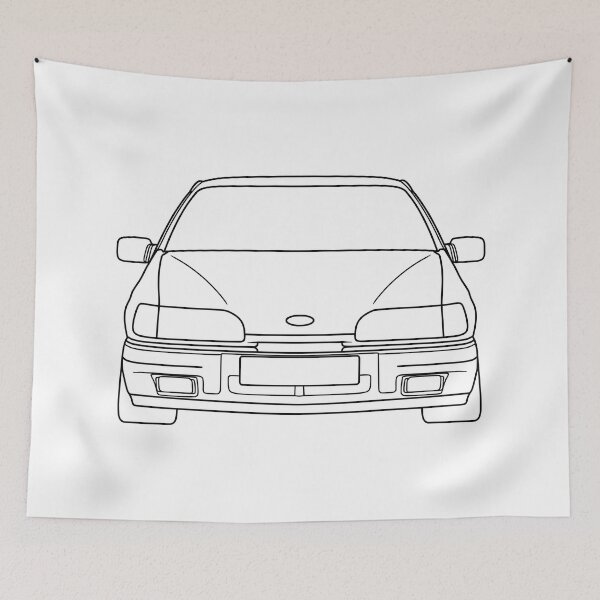 Item preview, Ford Sierra MK2 front black lines designed and sold by EdimDesign.