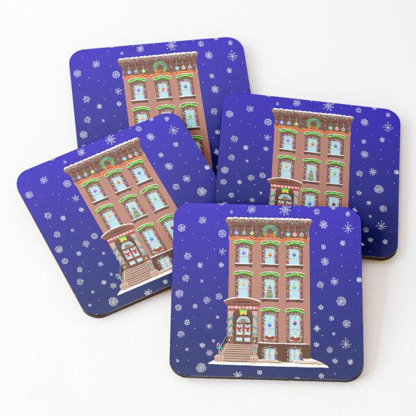 Item preview, Christmas Decorated Brooklyn Brownstone designed and sold by Deborah Camp.