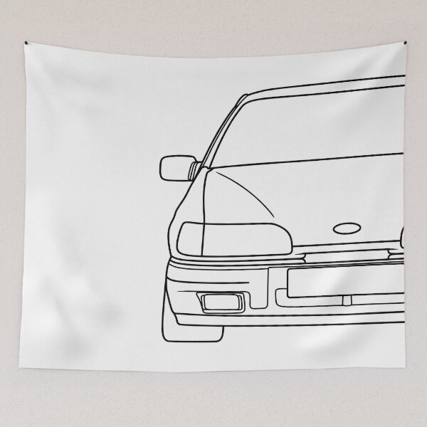 Item preview, Ford Sierra MK2 front black lines designed and sold by EdimDesign.