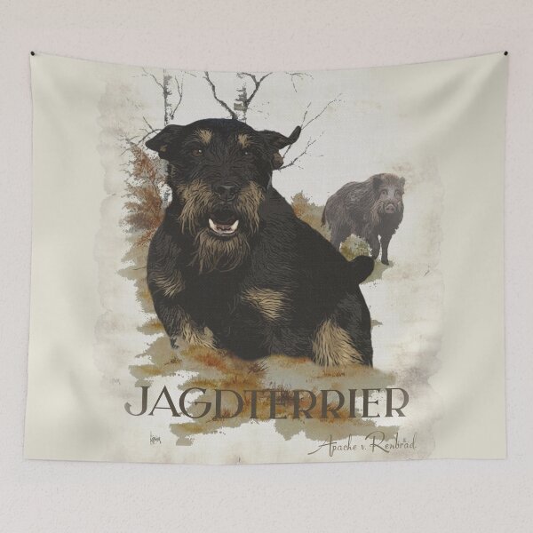 Item preview, Jagdterrier "Apache", hunting boar designed and sold by TammyHunterArt.