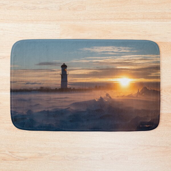 Item preview, Freezing cold morning at Lachine light house Montreal designed and sold by RezieMart.