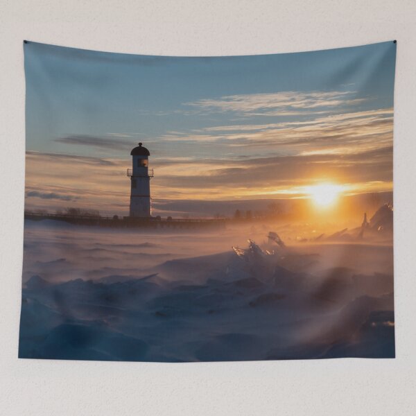 Item preview, Freezing cold morning at Lachine light house Montreal designed and sold by RezieMart.
