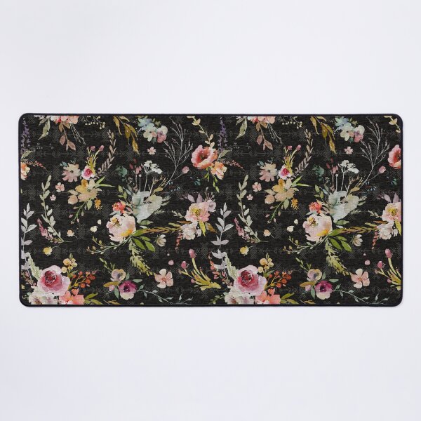 Aperçu de l'œuvre Boho Meadow Floral - Noir créée et vendue par SugarPineDesign.