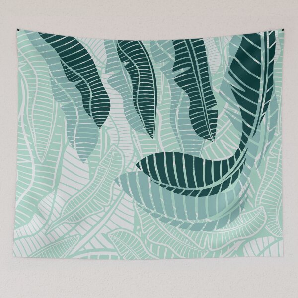 Item preview, Abstract Tropical Leaves Print 003 designed and sold by sunnthreads.