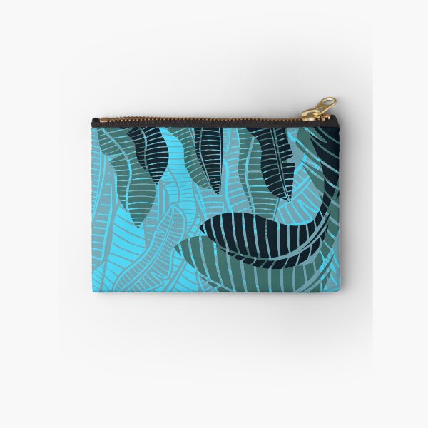 Item preview, Abstract Tropical Blue Banana Leaves Print 004 designed and sold by sunnthreads.