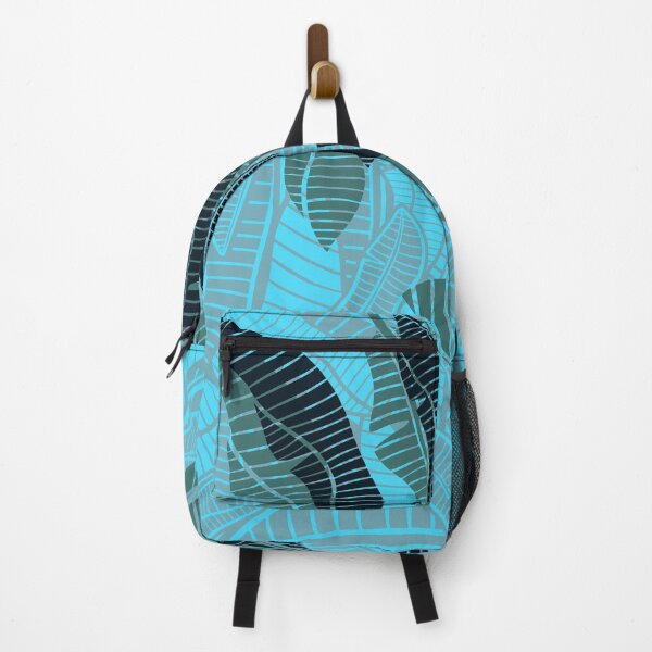 Item preview, Abstract Tropical Blue Banana Leaves Print 004 designed and sold by sunnthreads.