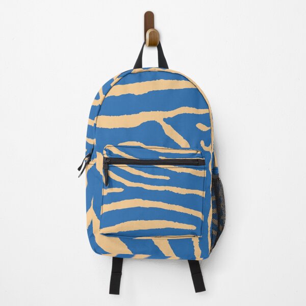 Item preview, Zebra Wild Animal Print 279 Blue and yellow designed and sold by tonymagnerart.