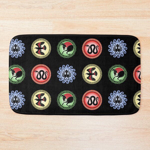 Item preview, Ancient Greek Shields Pack: Serpent, Bull, Hawk, Octopus designed and sold by Happy Puppy Print On Demand.
