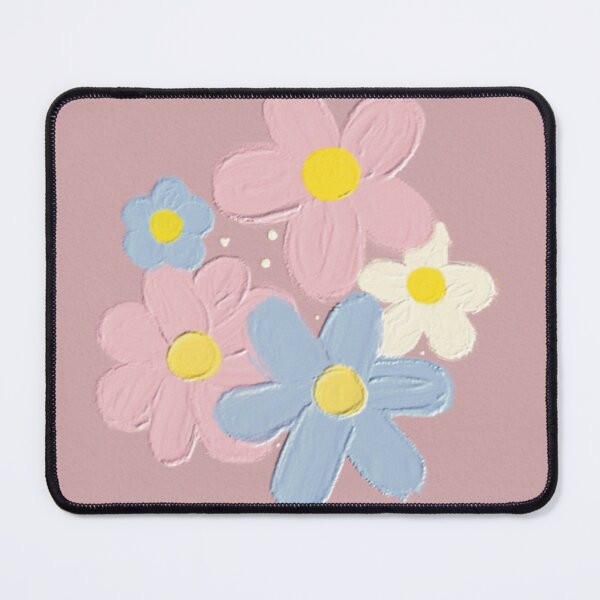 Item preview, Pink Background Oil Paint Flowers designed and sold by CherieArts.
