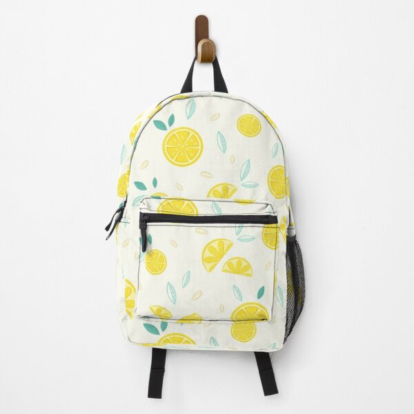 Juicy Lemons Print Backpack - Fresh and Vibrant