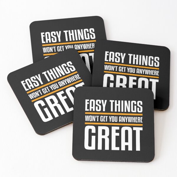Item preview, Easy things won't get you anywhere great for motivation designed and sold by TheLuckyShirts.