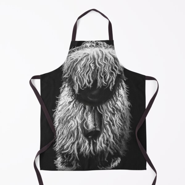 Item preview, Black And White Swiss Valais Blacknose Sheep, Fluffy Valais Blacknose Sheep Art, Cute Swiss Sheep Farm Animal Portrait, Adorable Swiss Valais Blacknose Sheep designed and sold by Paintcorner.