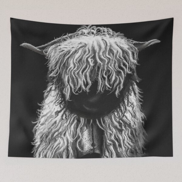Item preview, Black And White Swiss Valais Blacknose Sheep, Fluffy  Valais Blacknose Sheep Art, Cute Swiss Sheep Farm Animal Portrait, Adorable Swiss Valais Blacknose Sheep  designed and sold by Paintcorner.