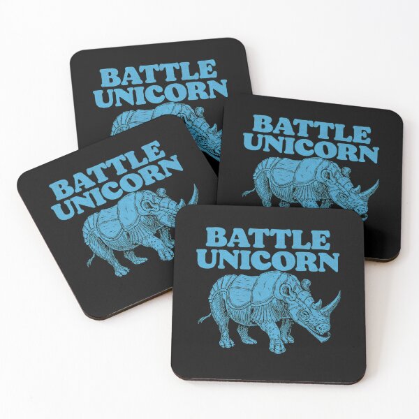Item preview, Battle Unicorn Funny Vintage Armored Rhino designed and sold by aaronbolser.