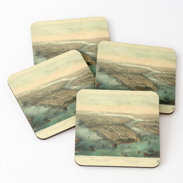 Item preview, New York and Brooklyn from the Battery (c1850) designed and sold by allhistory.