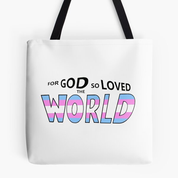 Item preview, For God So Loved The World Pride Flag designed and sold by BackgroundPixel.