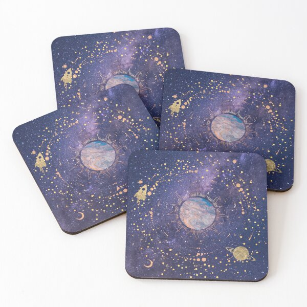Item preview, Blue Galaxy | Sun, Stars, Rocket, Planets & Moon Design:  designed and sold by LifeAndWonder.