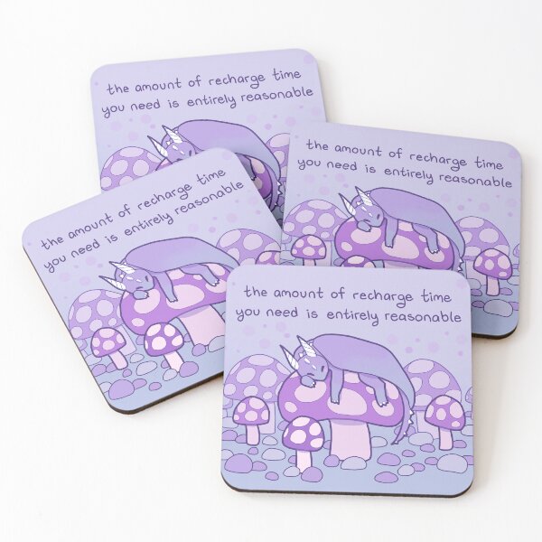 Item preview, "The Amount of Recharge Time You Need is Entirely Reasonable" Sleepy Little Mushroom Dragon designed and sold by thelatestkate.