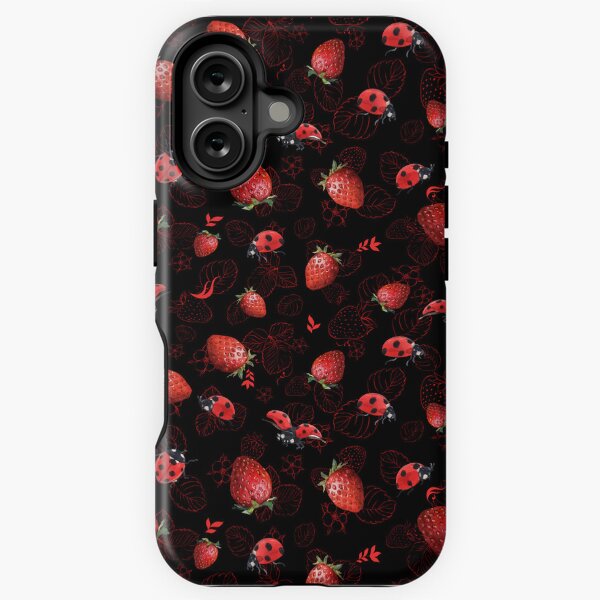 Item preview, Ladybug Strawberries Pattern designed and sold by ShaireProd.