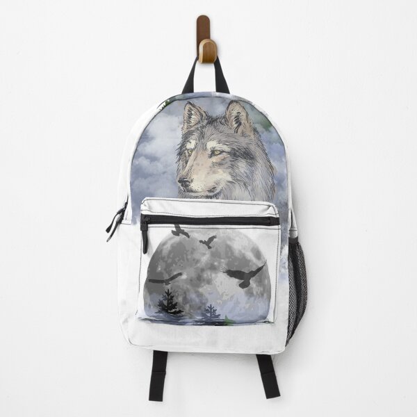 Item preview, Wolf and Moon Illustration designed and sold by EvArtDesigns.