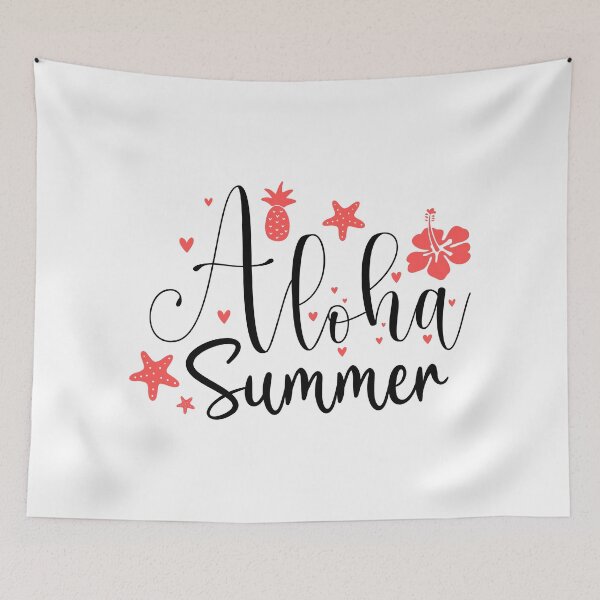 Item preview, Aloha Summer Fun Summertime Saying Black Typography designed and sold by MindfulMeta.