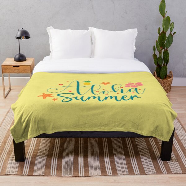 Artikelvorschau, Aloha Summer Fun Sommerzeit, die blaue Typografie sagt entworfen und verkauft von MindfulMeta.
