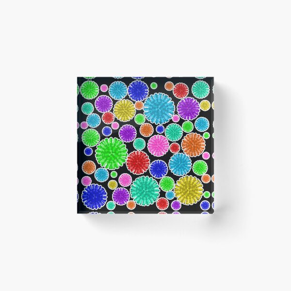 Item preview, Colorful Virus Soup - Black Background designed and sold by Artsy-Chemist.