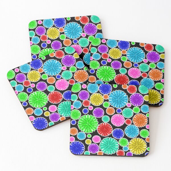 Item preview, Colorful Virus Soup - Black Background designed and sold by Artsy-Chemist.