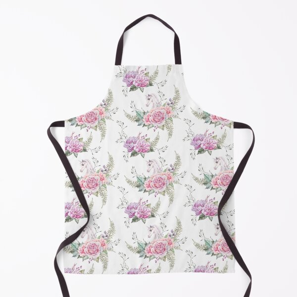 Item preview, Watercolor hand painted cute floral unicorn digital painting, repeat pattern designed and sold by tiana-geo.