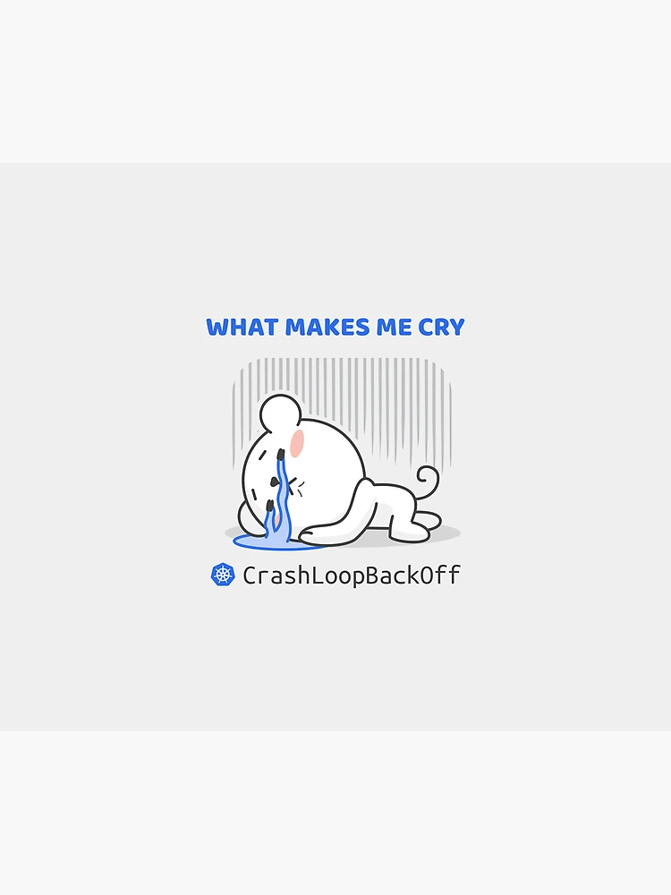 Thumbnail 5 of 5, Mouse Pad, Kubernetes – CrashLoopBackOff Meme designed and sold by cookieandcode.