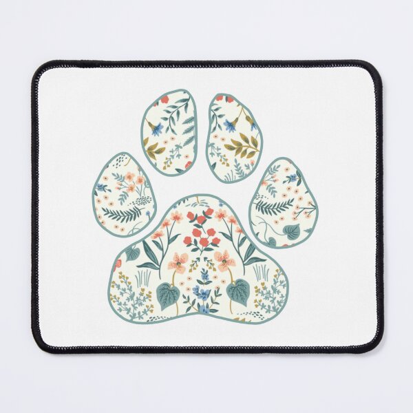 Item preview, Blue Floral Dog Paw designed and sold by The Hobbyist Vancouver.