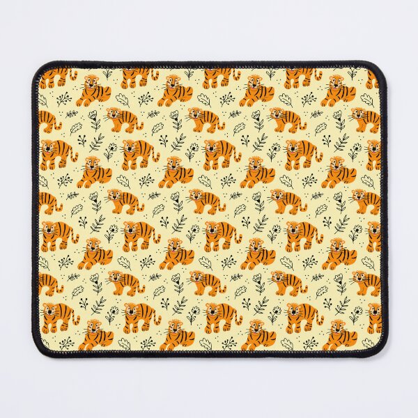 Item preview, Cutesy Tiger Cartoon and Flowers designed and sold by randrgiftshop.
