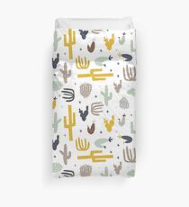 cactus - mustard navy Duvet Cover