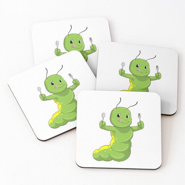 Item preview, Caterpillar with Spoon & Fork designed and sold by Snabdesign84.