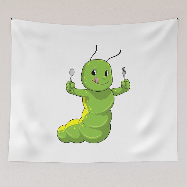 Item preview, Caterpillar with Spoon & Fork designed and sold by Snabdesign84.