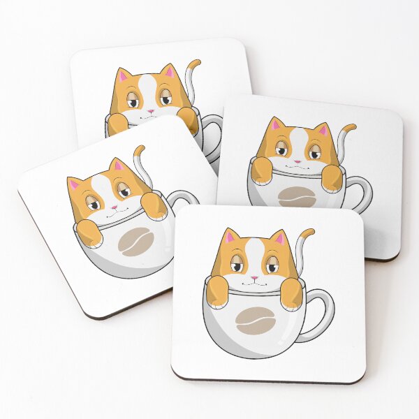 Item preview, Cat with Coffee Cup designed and sold by Snabdesign84.