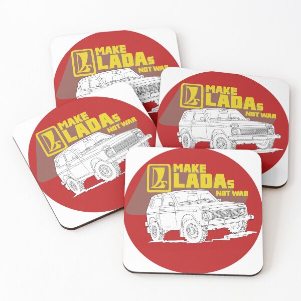 Item preview, Make Ladas Not War anti-war sticker based on a classic decal of the Lada Niva designed and sold by Hecksploitation.