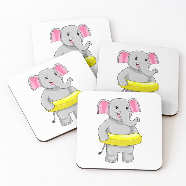 Item preview, Elephant at Swimming with Lifebuoy designed and sold by Snabdesign84.