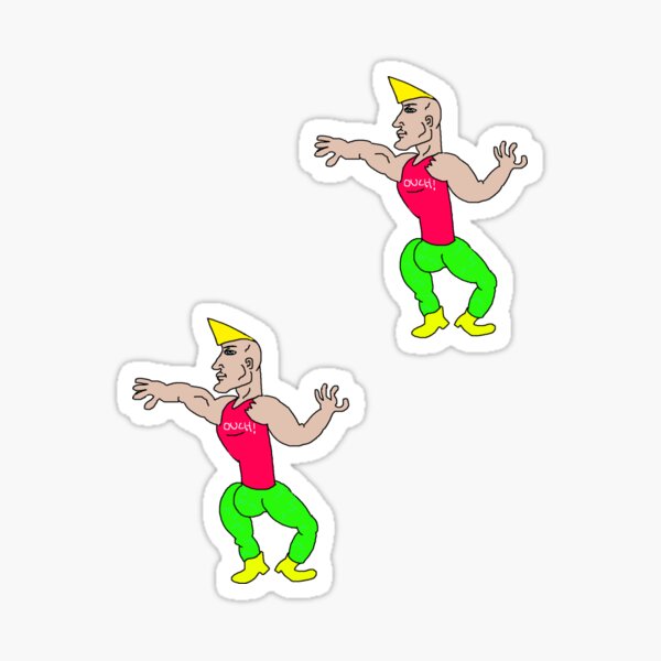 Chad and virgin Chad meme - Stickers & more ! Sticker by MemesFactory