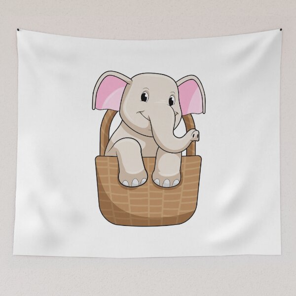 Item preview, Elephant with Basket designed and sold by Snabdesign84.