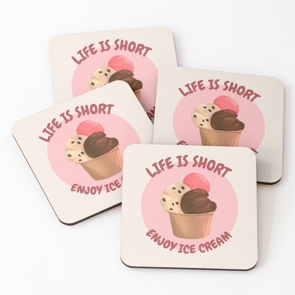 Item preview, Life is short enjoy ice cream designed and sold by Liv Arnold.