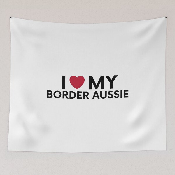 Item preview, i love my border aussie dog, border collie australian shepherd mix designed and sold by EChendesign.