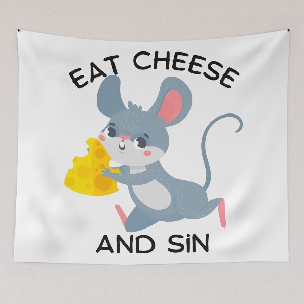 Item preview, Eat Cheese And Sin designed and sold by ataraxiastore.