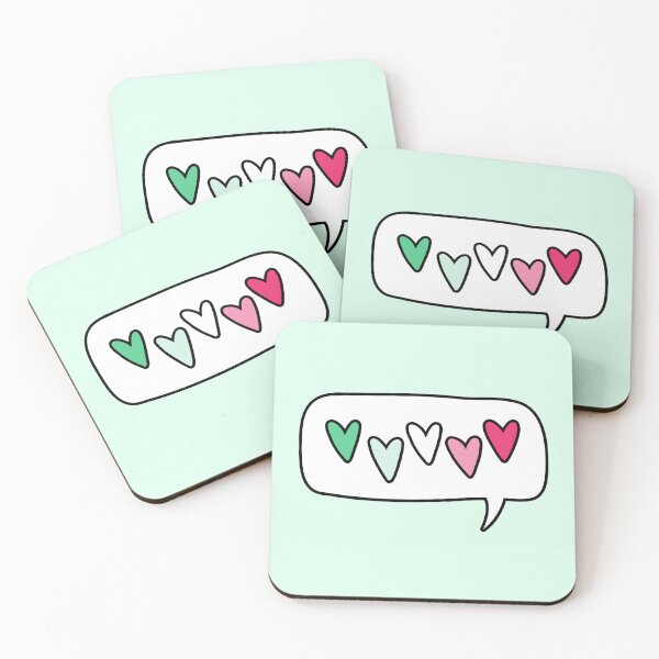 Item preview, Subtle Abrosexual Pride Flag Hearts Speech Bubble designed and sold by littlecornershop.