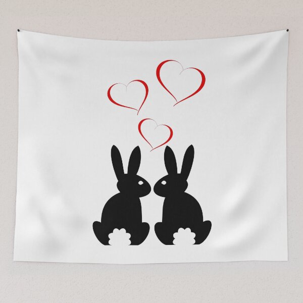 Item preview, Heart Rabbit Bunny Ladies Red Hearts designed and sold by DerNerd.
