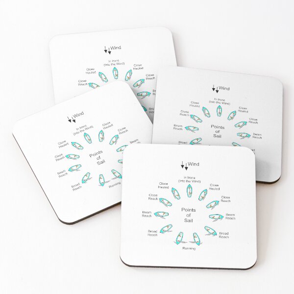 Points of Sail Coasters (Set of 4)