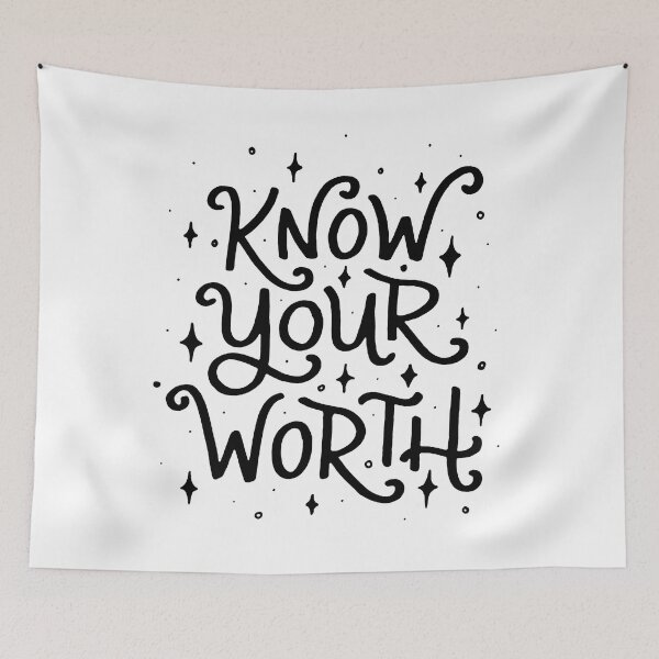 Item preview, Know Your Worth (White Cloud) designed and sold by mildlyeclectic.