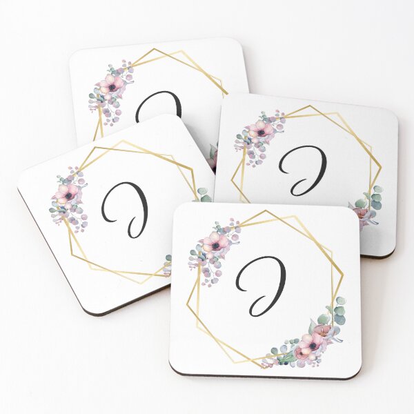 Item preview, Monogram Letter I | Lilac Flowers with Golden Edges designed and sold by JustSeasons.